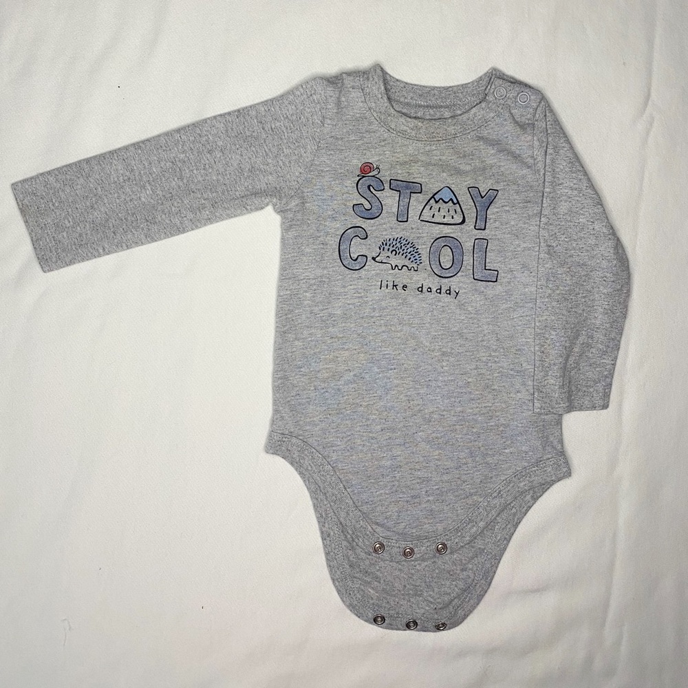 Grey Garanimals Infant long sleeve onesie